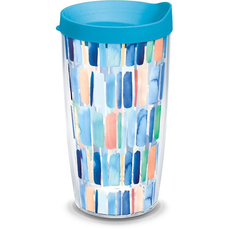 Tervis Yao Cheng - Vertical Stripes Made in USA Double Walled Insulated Travel Tumbler, Classic - 16oz