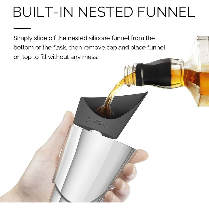 Final Touch Stainless Steel AeroFlask Travel Flask - 3.4 Oz