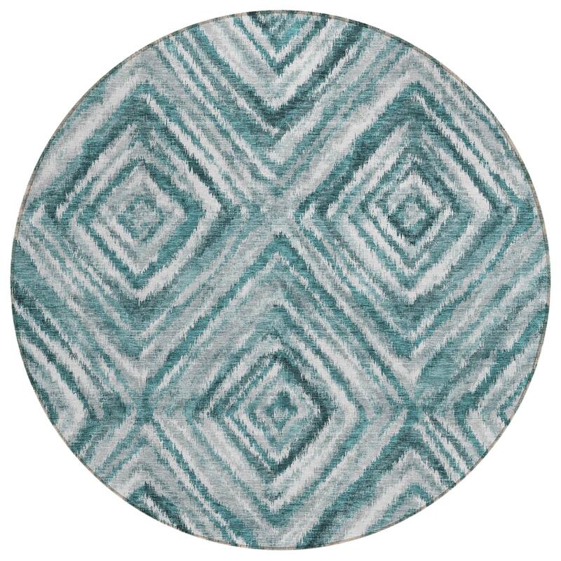 HomeRoots Geometric Transitional Rectangle Outdoor Rug