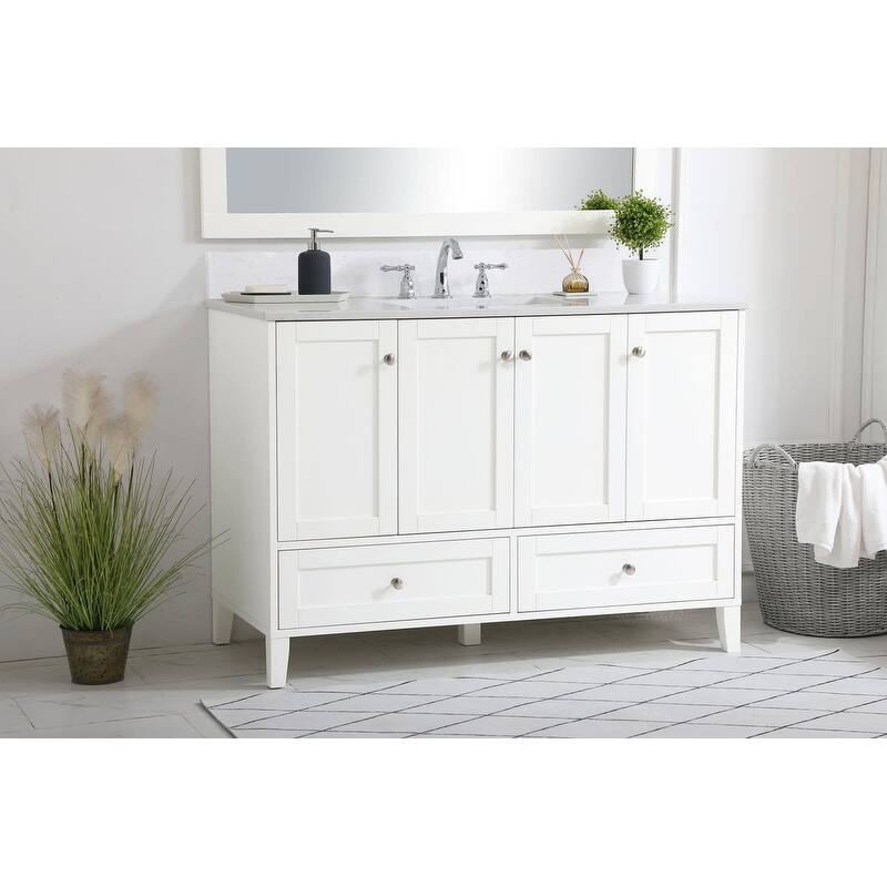Elegant Lighting Sommerville 48" Free Standing Single Basin Vanity Set