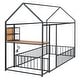 preview thumbnail 4 of 28, Metal Twin Size Kids Bed House Bed with Desk,Shelves,Power Outlets and USB Ports