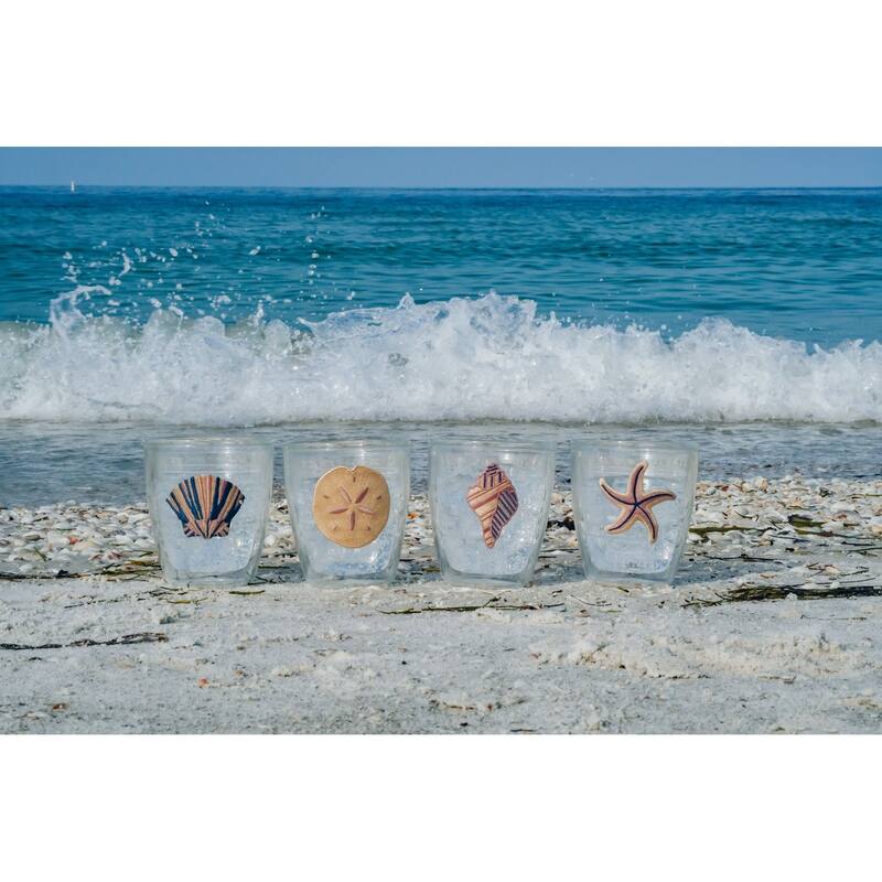 Tervis Beachcomber Collection Made in USA Double Walled Insulated Travel Tumbler, Assorted - 12oz - 4pk