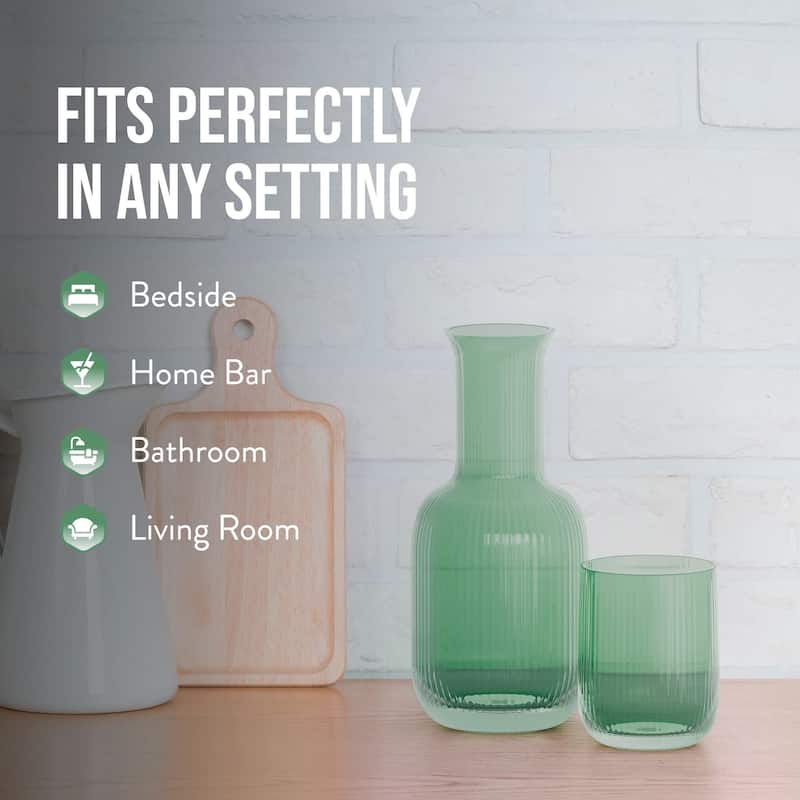 Set Of 2 Carafe And Cup Set 27.72 OZ.