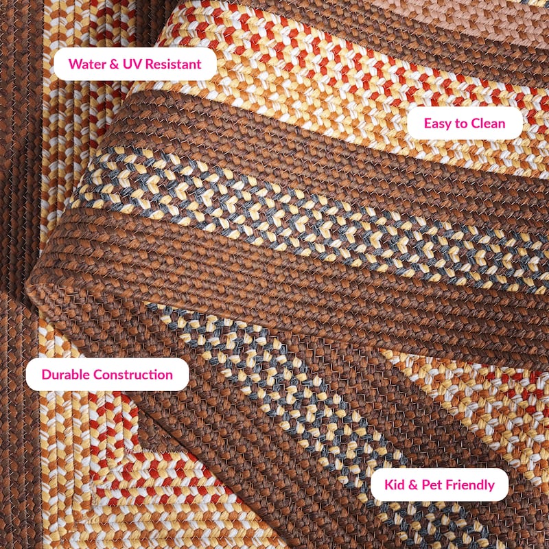 SAFAVIEH Handmade Braided Tomislava Country Rug - 3' x 5' - Brown/Light Brown