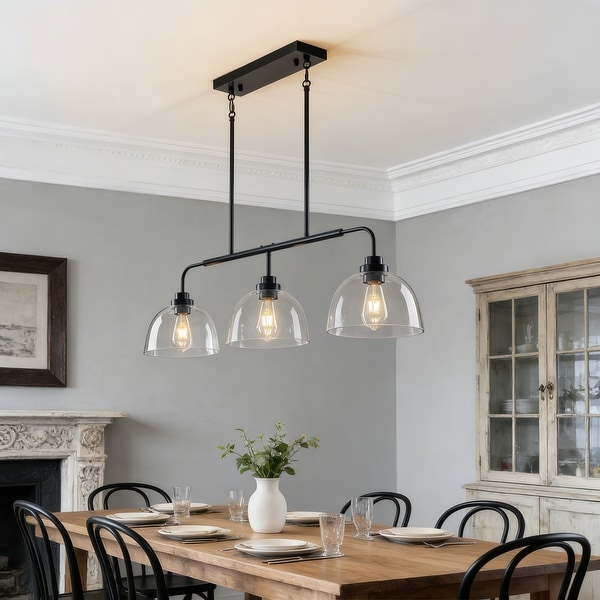 Starsky 3-Light Linear Clear Glass Pendant - On Sale - Bed Bath
