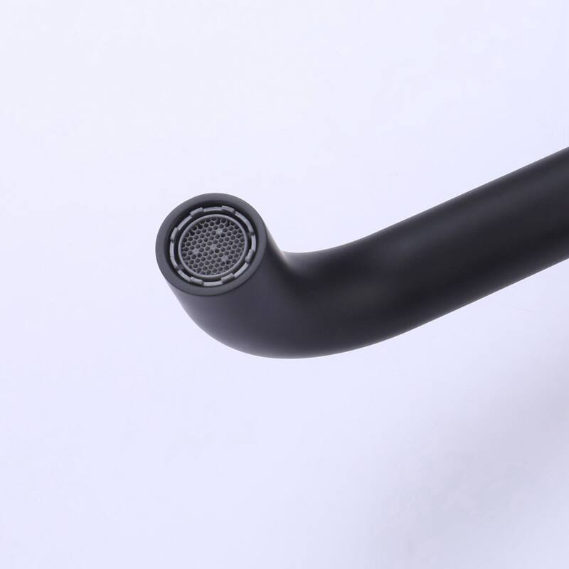 Modern Matte Black Two Handle Bathroom Faucet - 8.03-in W
