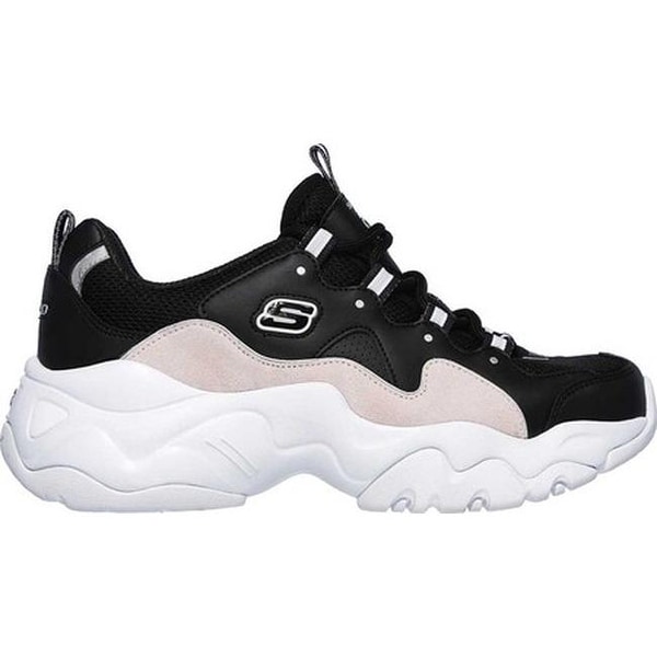 skechers black pink
