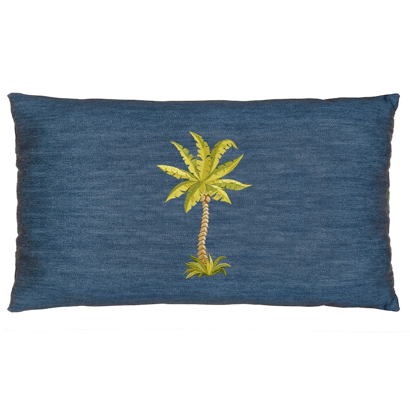 Authentic Hotel and Spa Denim Decorative Pillow Cover, 13" x 21" - Colton
