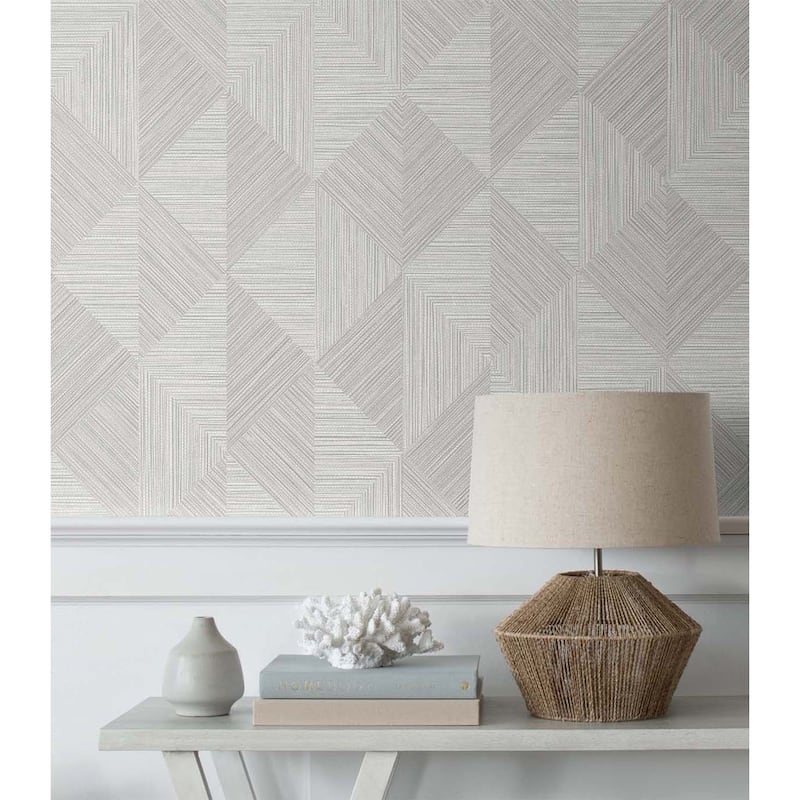 Seabrook Designs Diamond Inlay Embossed Vinyl Unpasted Wallpaper