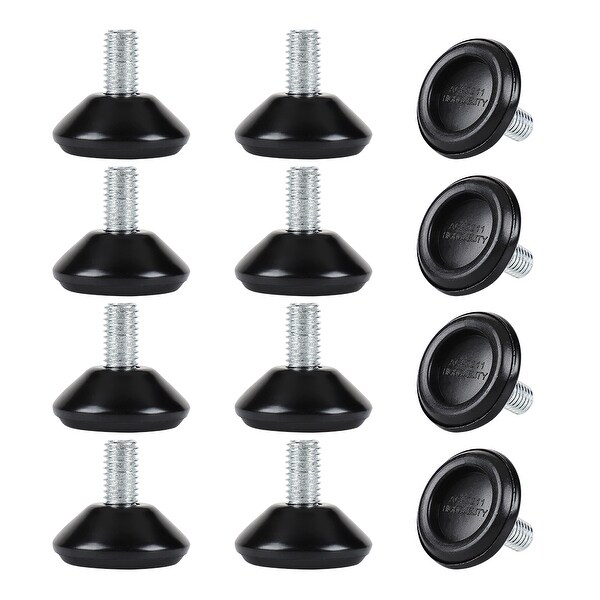 M8 x 13 x 30mm Leveling Feet Adjustable Leveler Floor Protector for House Furniture Desk Table Chair Leg 12pcs