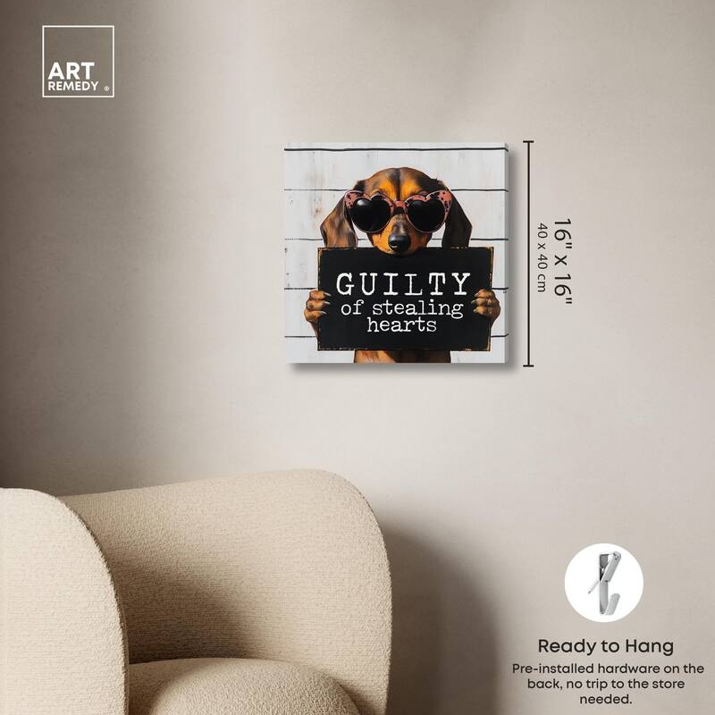 Guilty of Stealing Hearts Canvas by Art Remedy, Gallery Wrapped