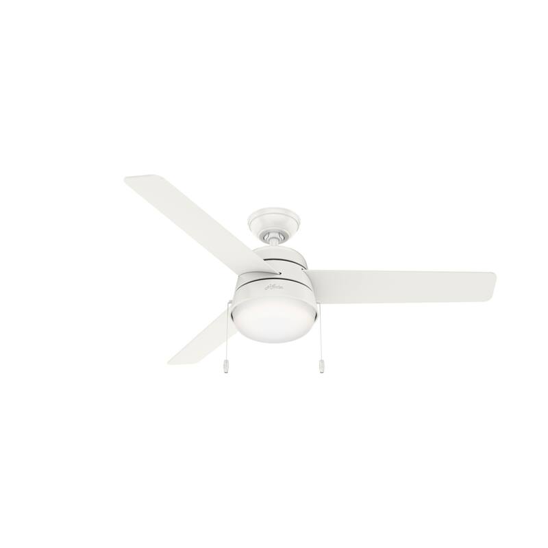 Hunter 52" Aker Ceiling Fan with LED Light and Pull Chain - Scandinavian, Contemporary, Transitional, Modern Farmhouse