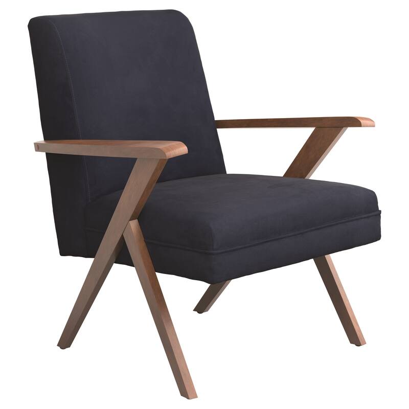 Mid-Century Modern Design Dark Blue Living Room Accent Chair - 1 Chair