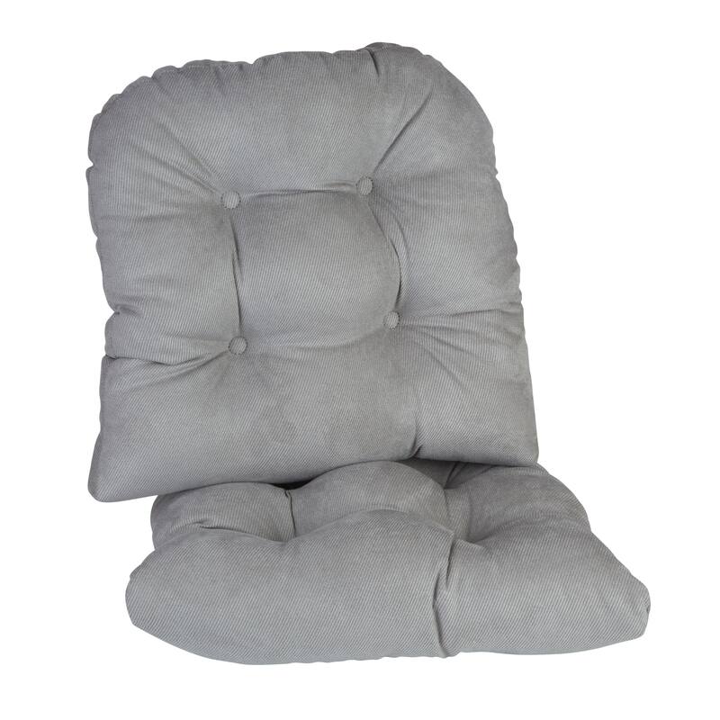 Klear Vu Twillo 15" x 15" Dining Chair Cushion Set - Grey - Set of 2