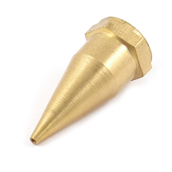 Unique Bargains Brass 1/8PT Threaded Nozzle Tip Gold Tone Oil Spray Gun Part