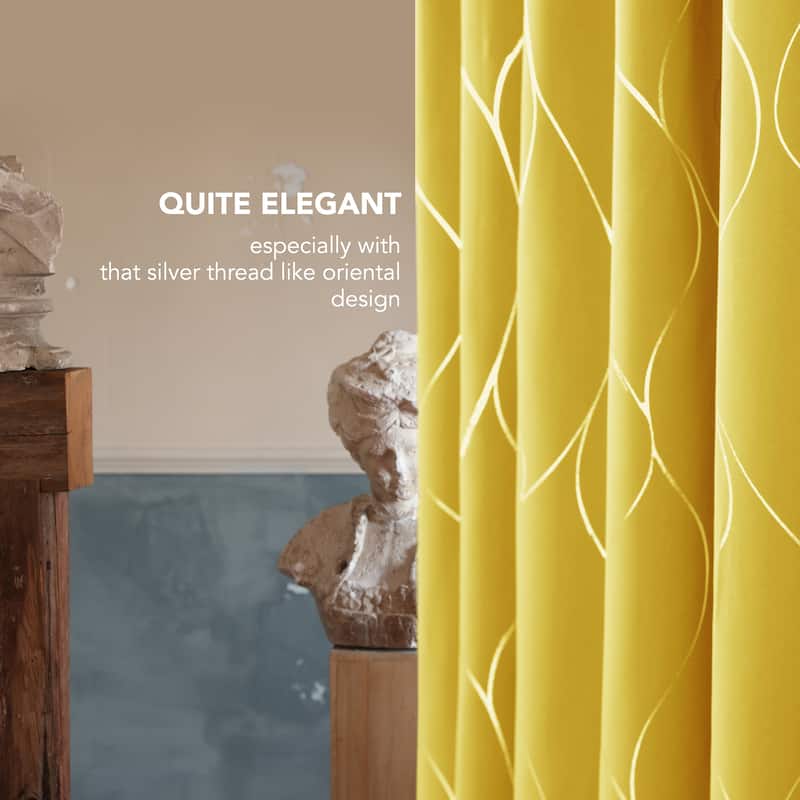 Deconovo Silver Line 42 Width Curtain Panel Pair (2 Panel)