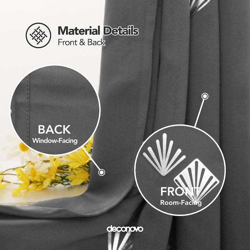 Shell Pattern Room Darkening Curtain Panel (2 Panels)