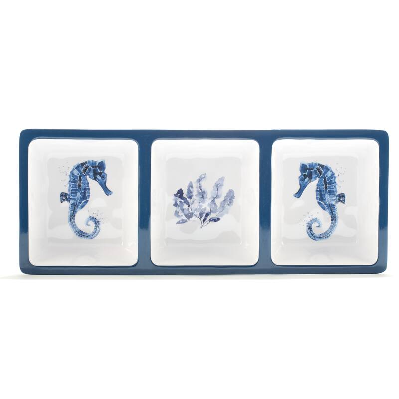 Certified International Sea Life Melamine 3-piece Hostess/Serving Set