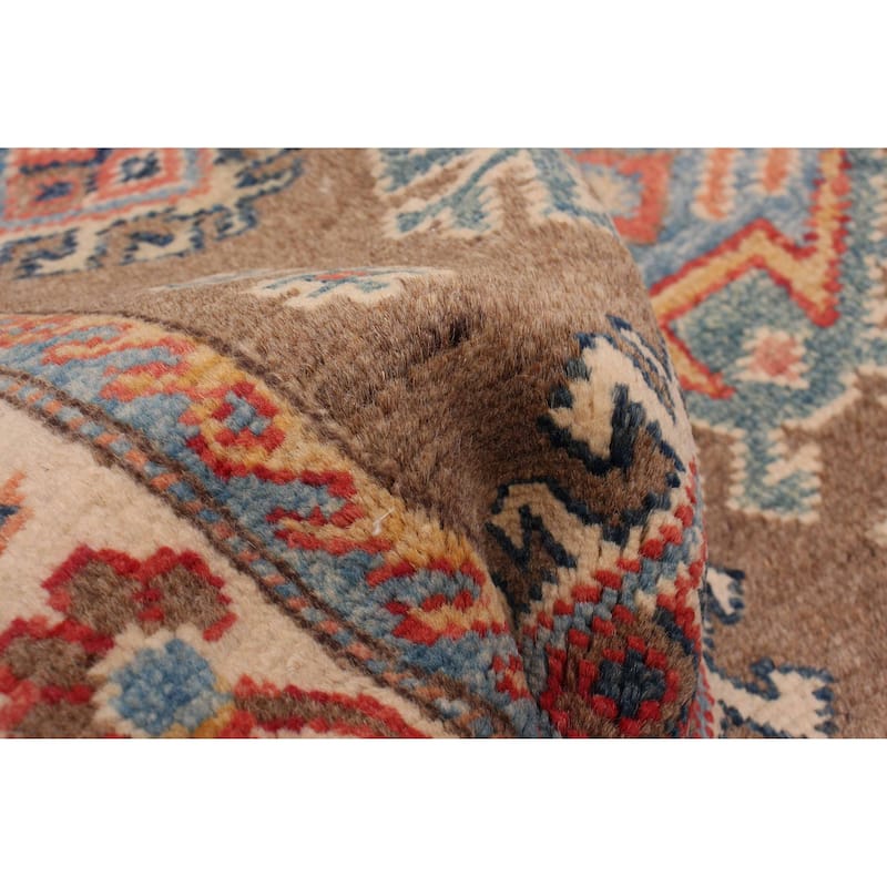 ECARPETGALLERY Hand-knotted Uzbek Ghazni Brown Wool Rug - 2'5 x 7'5