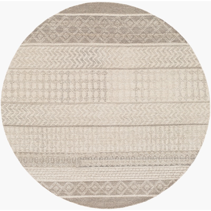 Livabliss Moroccan Maroc Tribal Area Rug - 6' x 6' Round - Camel