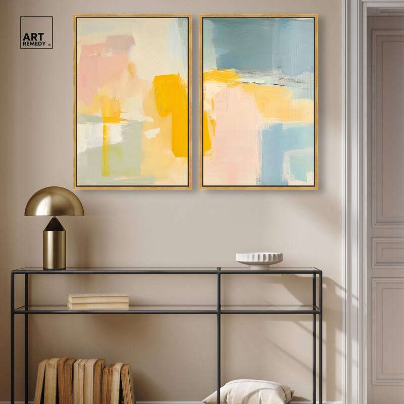 Ocean of Suns II Canvas Set of 2 by Art Remedy