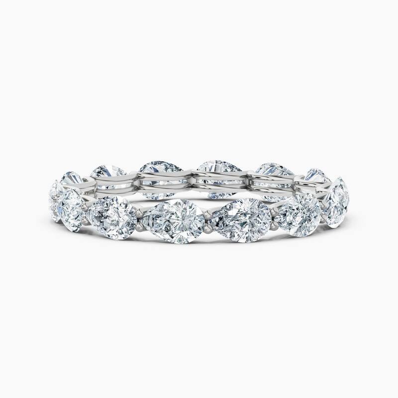 Auriya 14k Gold Pear East-West Lab Grown Diamond Eternity Band 1.70 - 6.75 ct. tw. (F-G, VS) - 2.80 ct. wt. - 7 - White