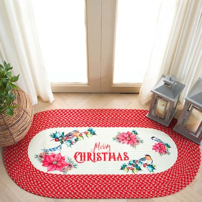 SAFAVIEH Handmade Braided Posters Siefke Machine Washable Rug