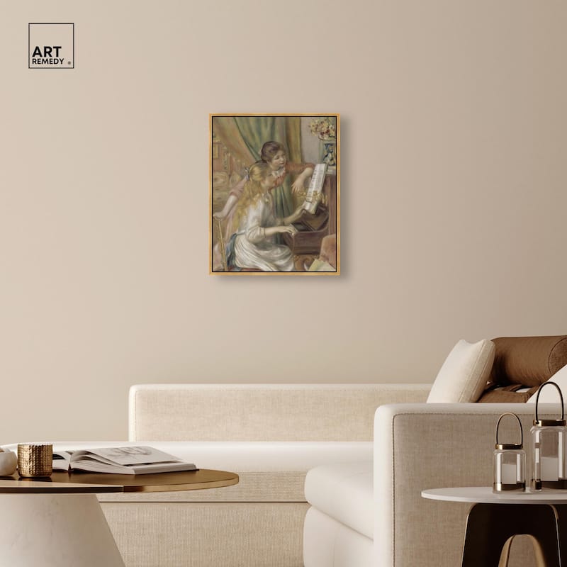 Young Girls at the Piano Canvas by Art Remedy