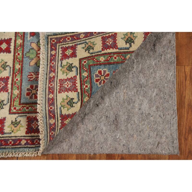 Geometric Blue Kazak Oriental Foyer Rug Handmade Wool Carpet - 2'0" x 3'0"