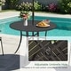 preview thumbnail 13 of 174, Patio Dining Set, Outdoor Dining Table and Chairs Set with Textilene Chairs, Adjustable Umbrella Hole for Garden, Backyard