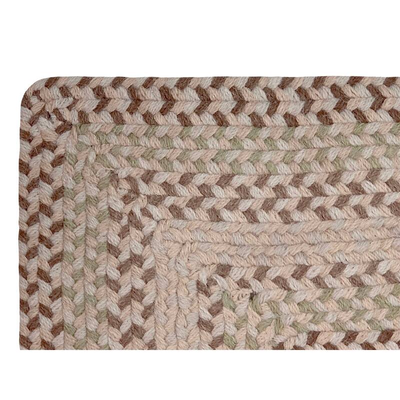 Better Trends Woodbridge Braid 100% Wool Stain Resistant, Double-Sided Reversible Rectangle Indoor Area Utility Rug