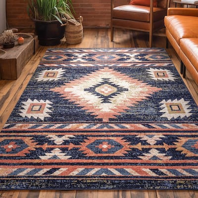Well Woven Tulsa Lea Southwestern Tribal Area Rug