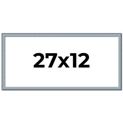 27x12 Frame Rustic Sky Blue Solid Wood Picture Frame | 0.75 Inch
