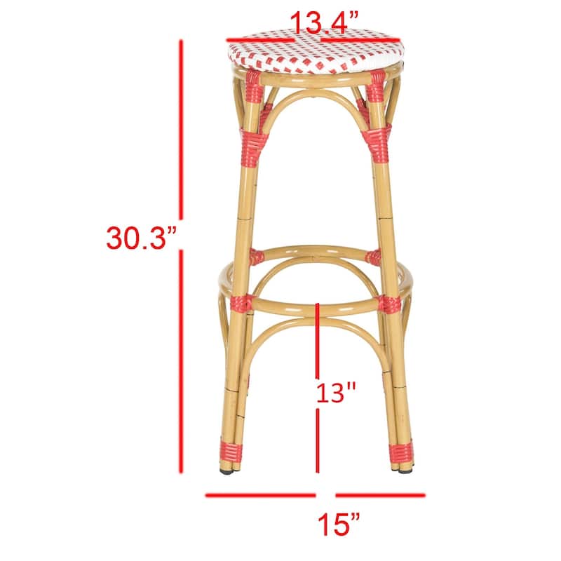 SAFAVIEH Mimi 31-inch Stacking Bar Stool (Fully Assembled). - 15"Wx15"Dx31"H