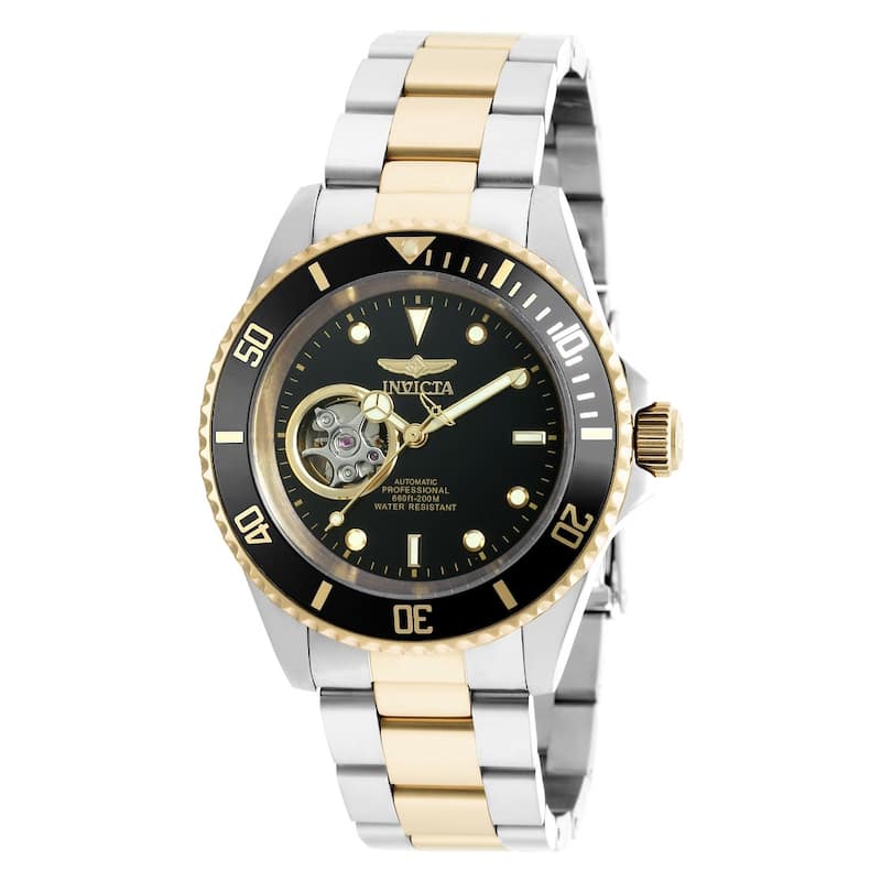 Invicta Men's 20438 Pro Diver Automatic 3 Hand Black Dial Watch