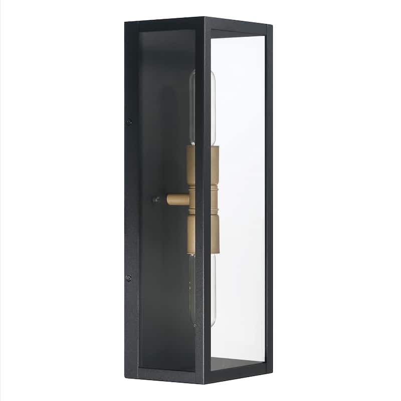 Lloyd Metal and Glass Wall Mounted Outdoor Light - 5.0"L x 6.0"W x 18.0"H