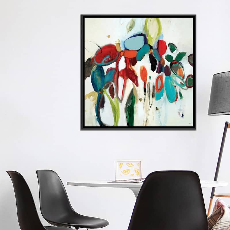 iCanvas "Floral Hints" by Lisa Ridgers Framed Canvas Print