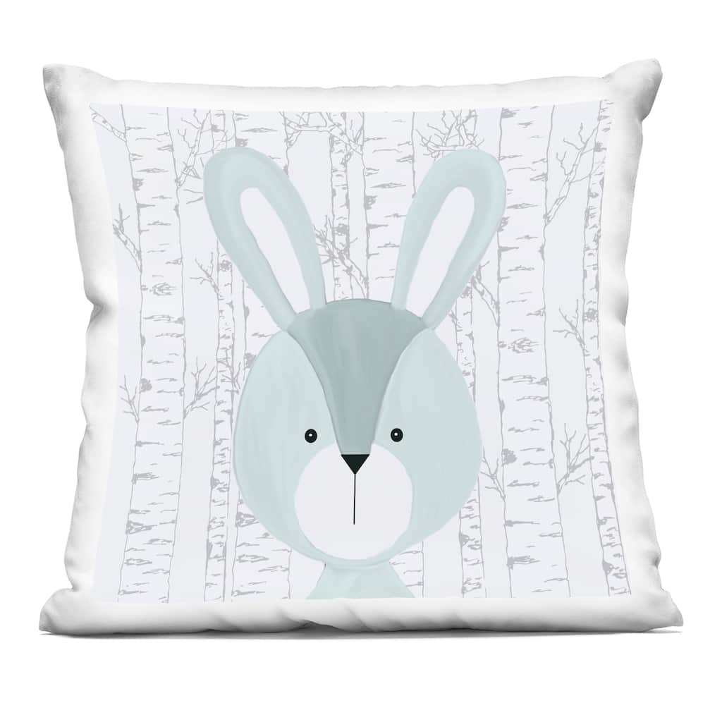 Stupell Woodland Rabbit on Birch Decorative Printed Throw Pillow Design by Kim Allen