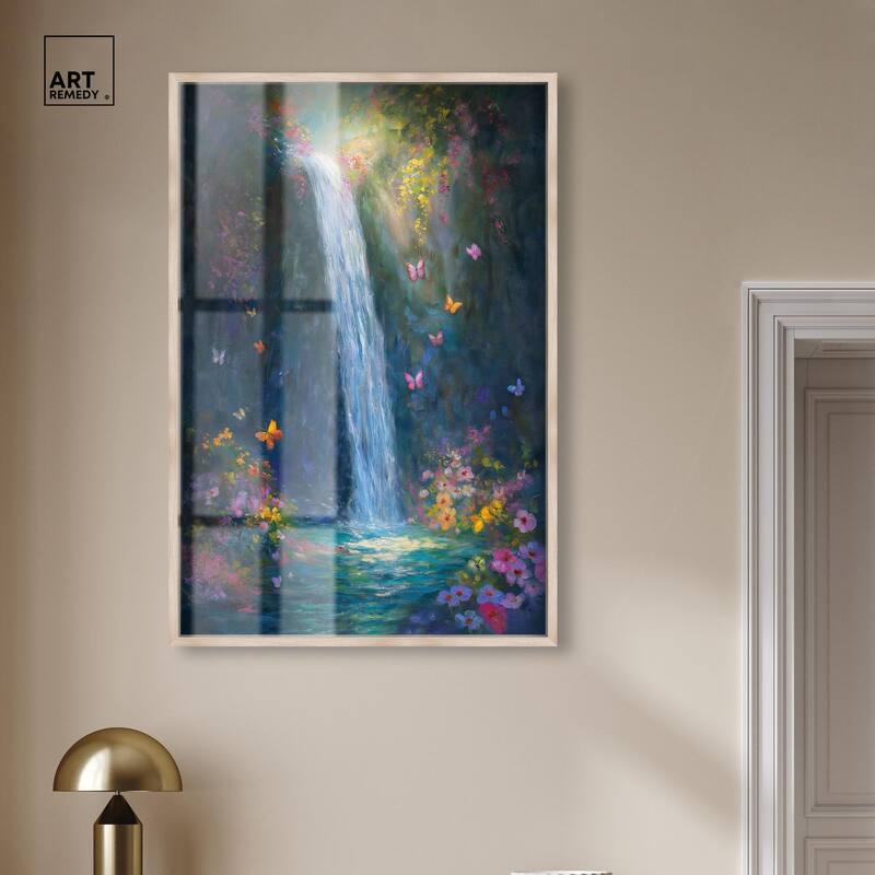 Hidden Falls II Shadowbox by Art Remedy
