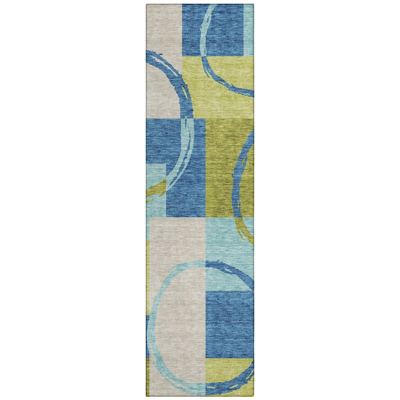 Machine Washable Indoor/ Outdoor Contemporary Chantille Rug