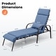 preview thumbnail 2 of 35, Outdoor Adjustable Patio Chaise Lounge Chair with Cushion Beach Poolside