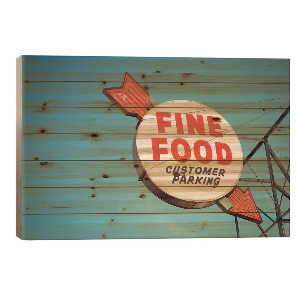 Vintage Diner III Print On Wood by Recapturist - Multi-Color
