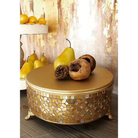 Gold Iron Glam Cake Stand (Set of 3) - 18.50 x 18.50 x 5.55