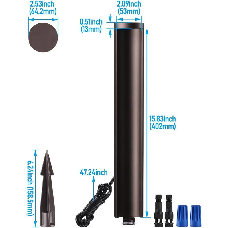 5CCT LED Landscape Pathway Lights, 12-24V Low Voltage, IP65 Waterproof - 6pack