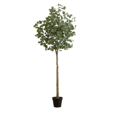 7' Artificial Eucalyptus Tree
