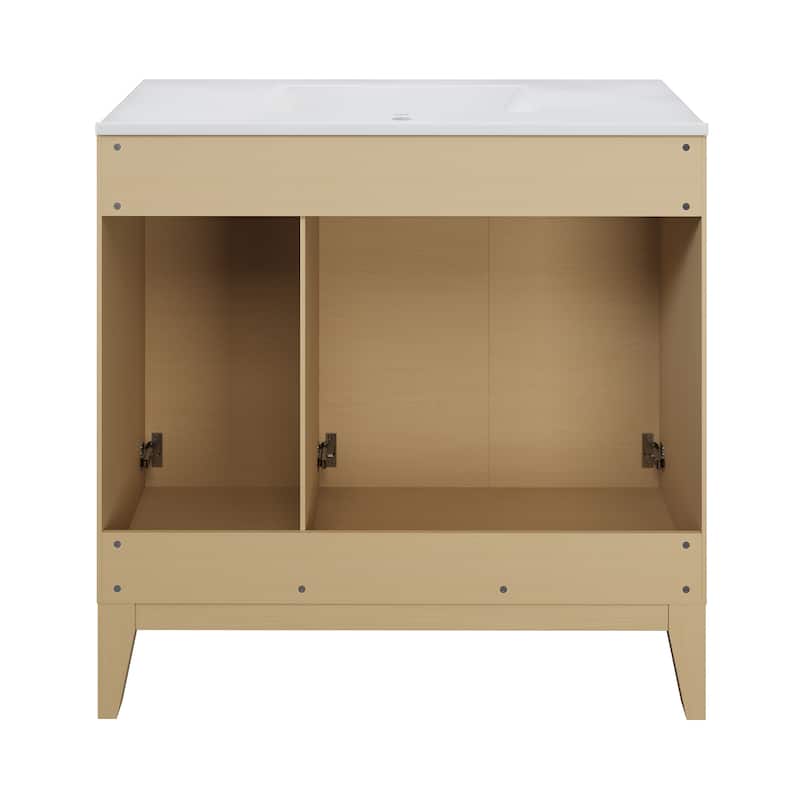 Cascade 36" Bathroom Vanity In Natural Oak