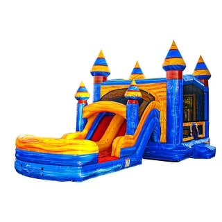 JumpOrange Melting Arctic Commercial Grade Inflatable Bounce House & Water Slide for Kids (with Pool and Blower)