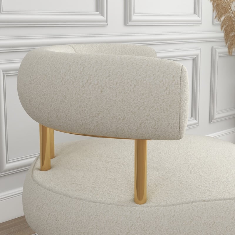 SEYNAR Mid Century Velvet Accent Chair with Golden Legs, Set of 2