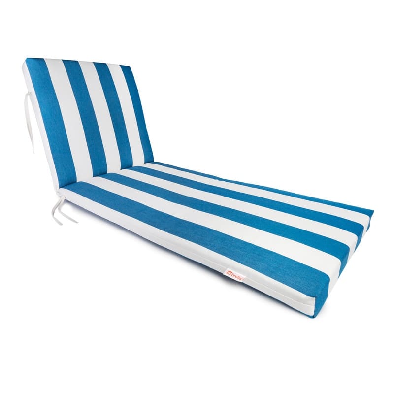 Sunbrella Austin Horn Classics Cabana Stripe Chaise Lounge - 24x72 - Blue & White
