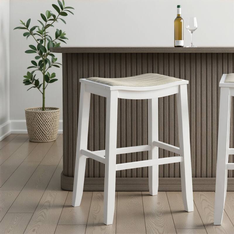 Iyani Backless Bar Stool, Counter Height Kitchen Stool with Wood Legs